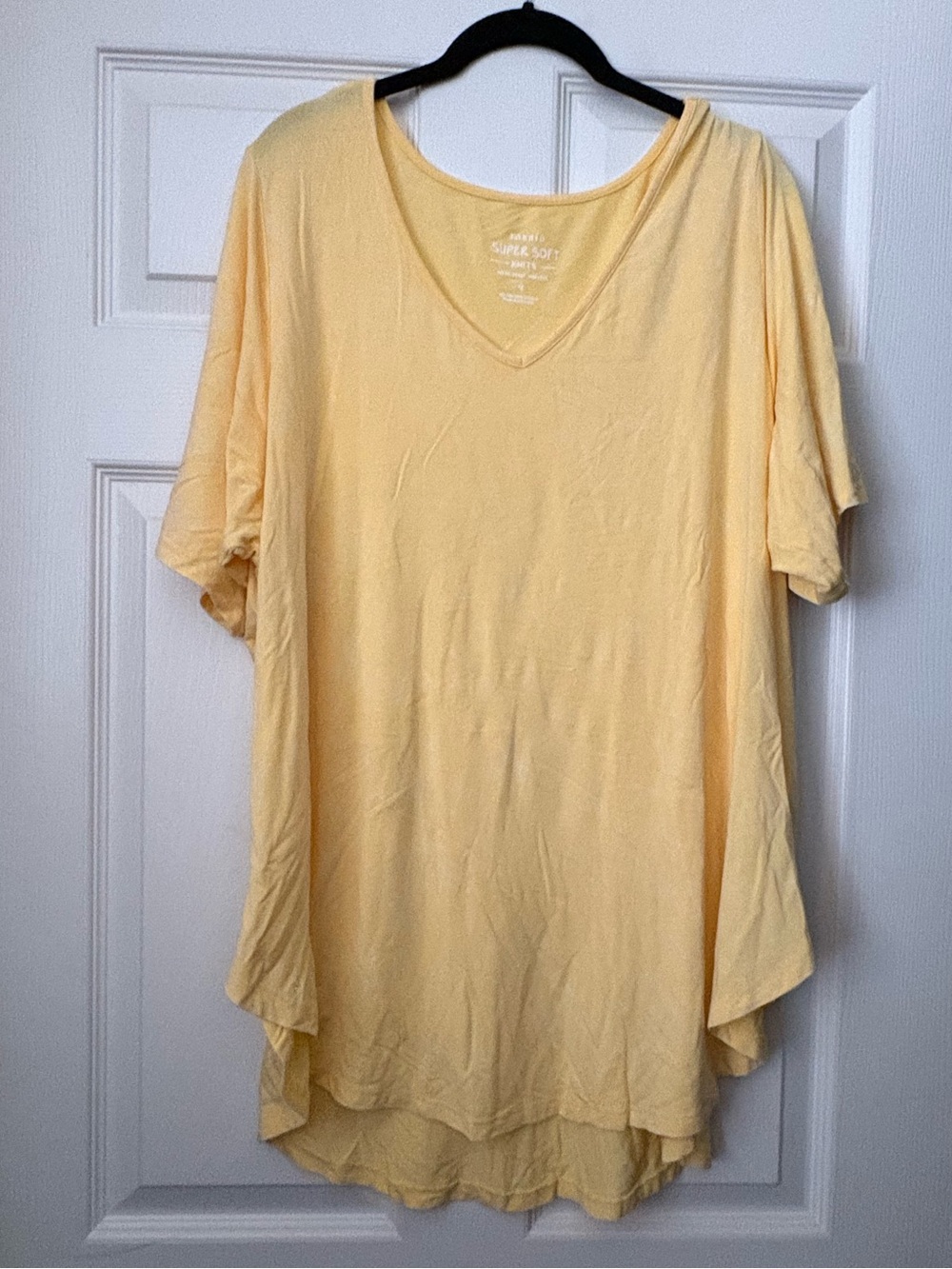 Torrid yellow favorite super soft tunic w/ shirt tail hem Sz 4X